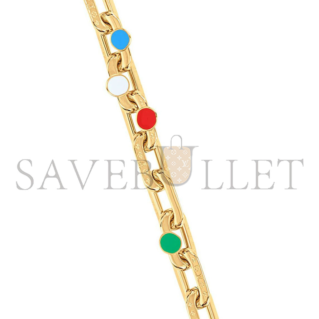 l**is V*t*n x yayoi kusama lv edge painted dots necklace m01061